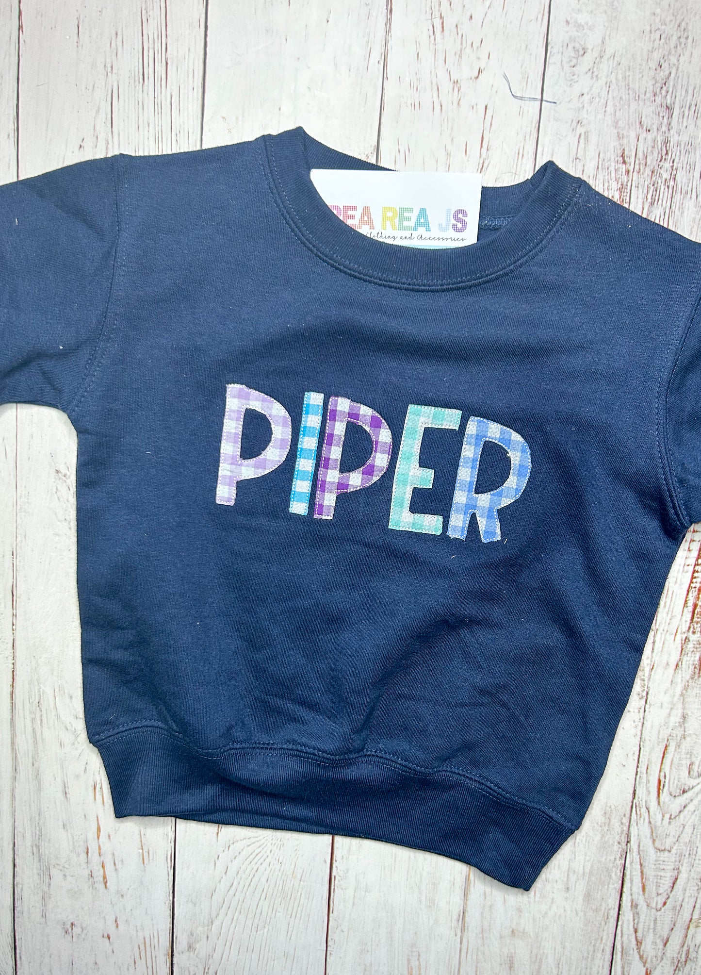 Rainbow Gingham Name Shirt