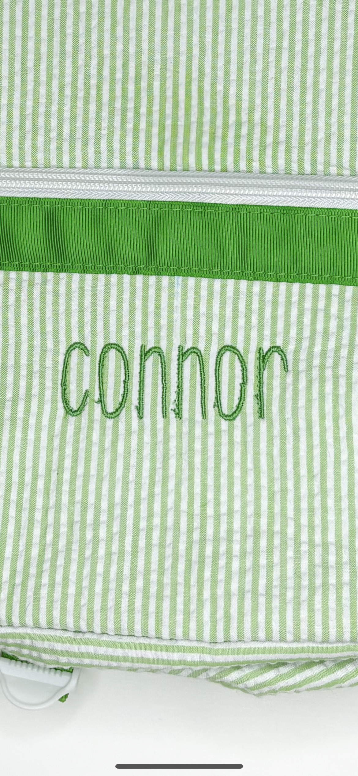 Connor Green Seersucker Toddler Backpack - Imperfect