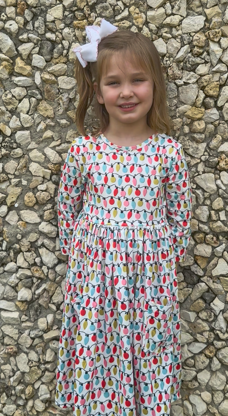 Christmas Lights Twirl Dress