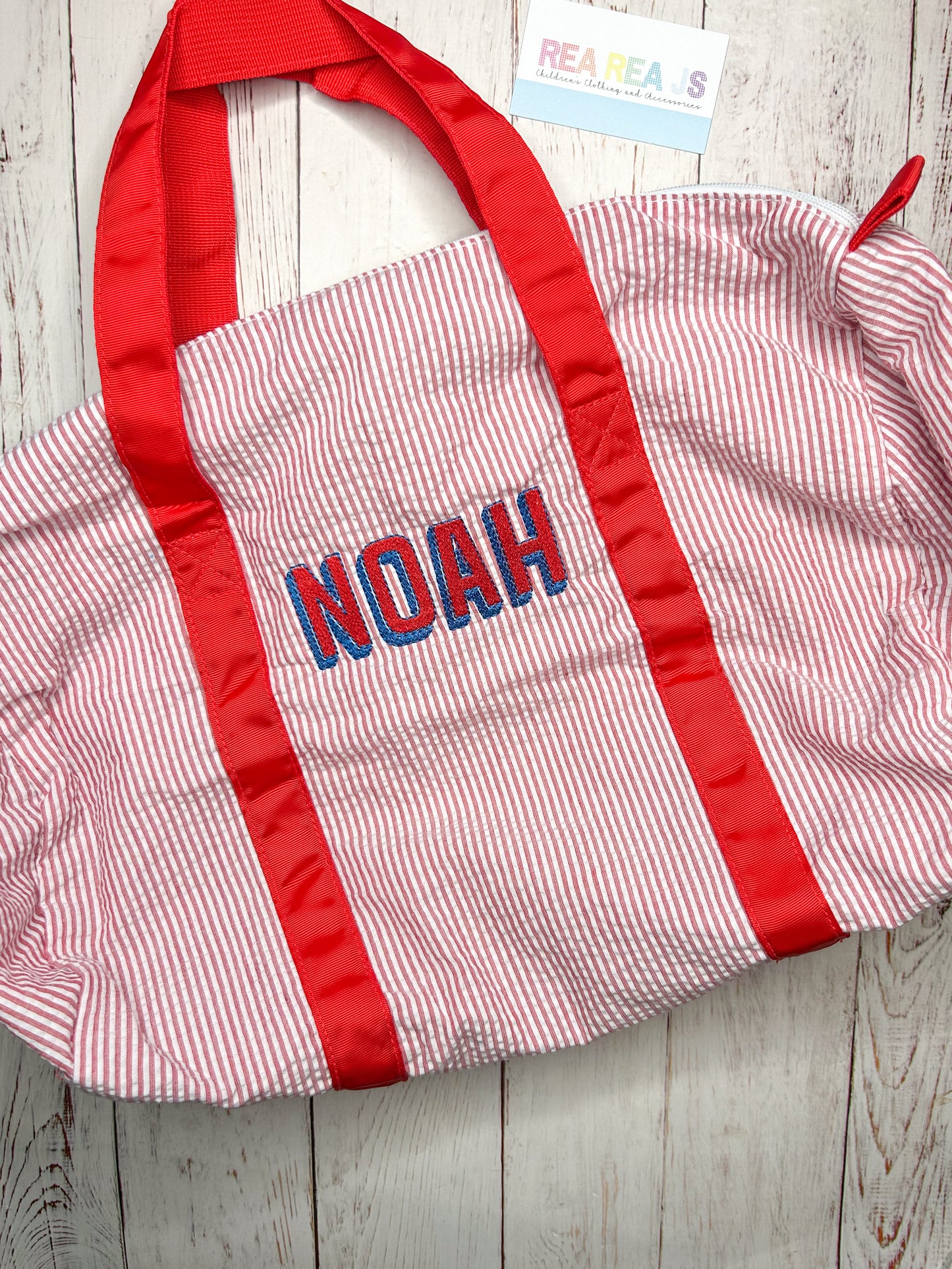 Seersucker Duffle Bag