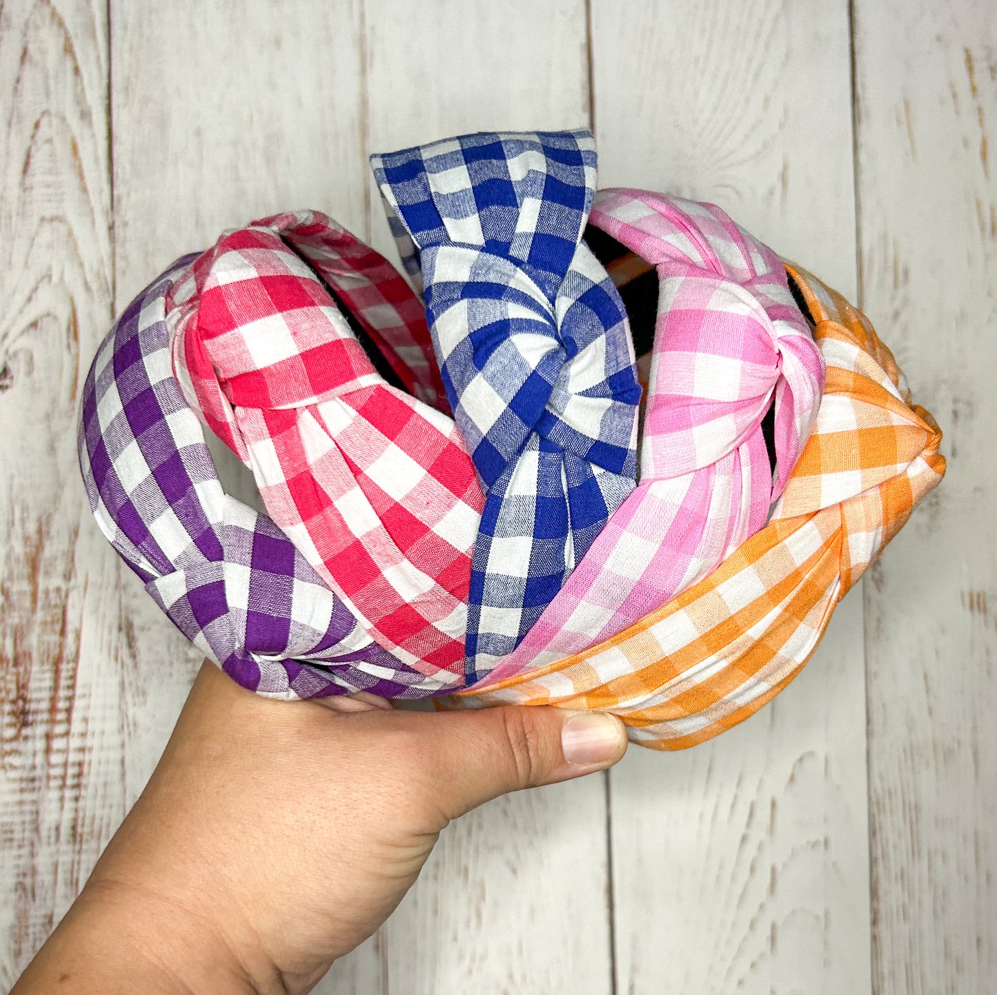 Gingham Knotted Headband