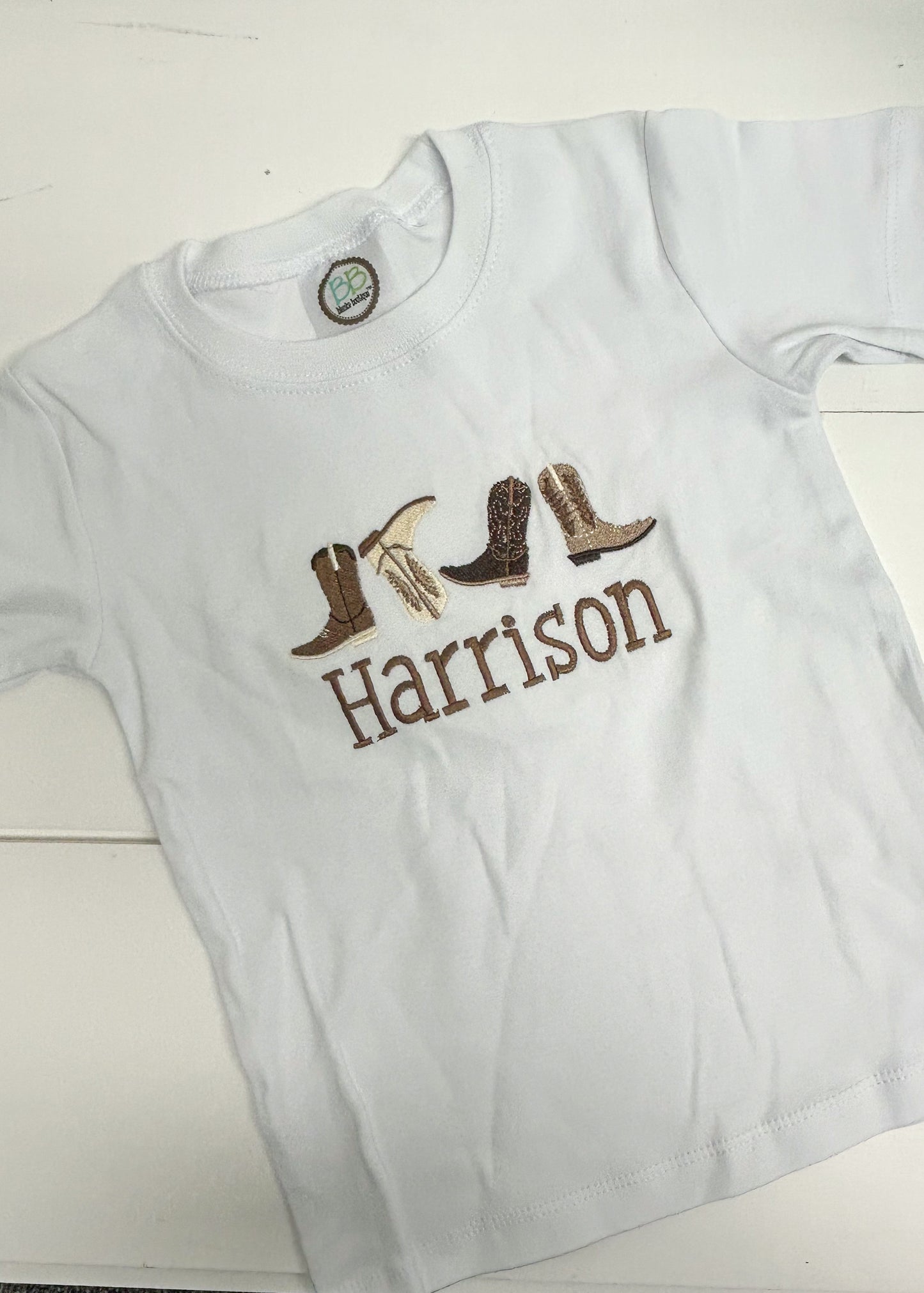 Harrison White with Brown Boots Shirt 4T