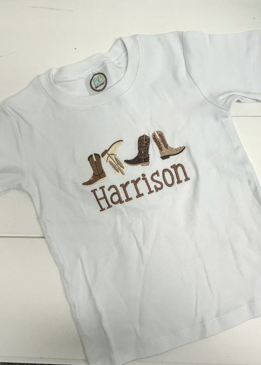 Harrison White with Brown Boots Shirt 4T