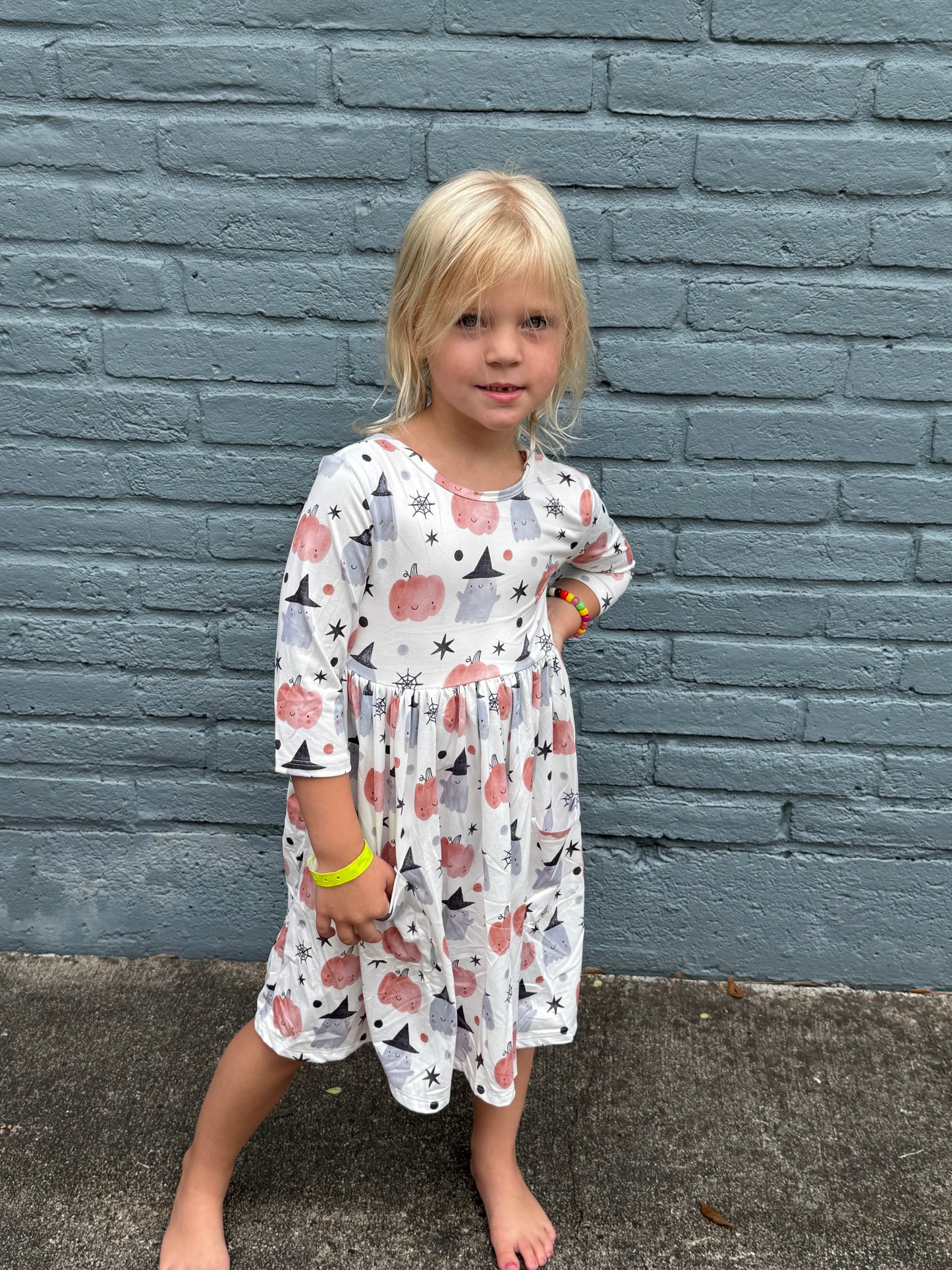 Ghost and Pumpkin Twirl Dress