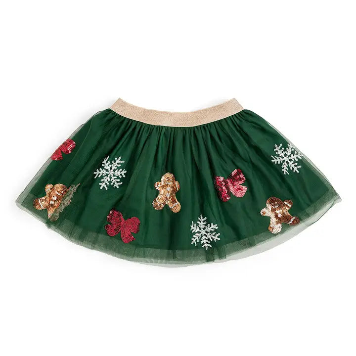 Green Gingerbread and Bow Tutu