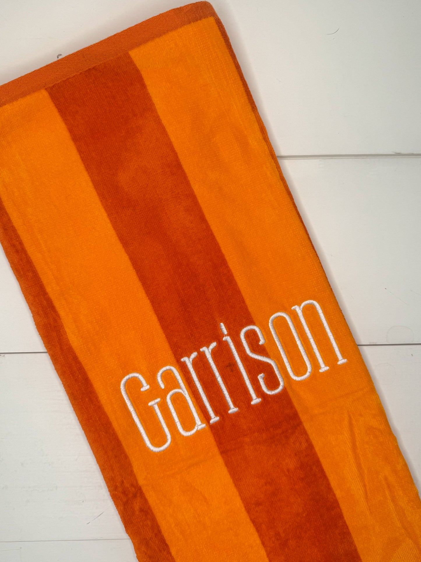 Garrison Orange Striped Towel- Imperfect