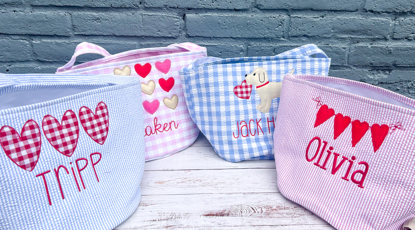 Personalized Valentine Baskets