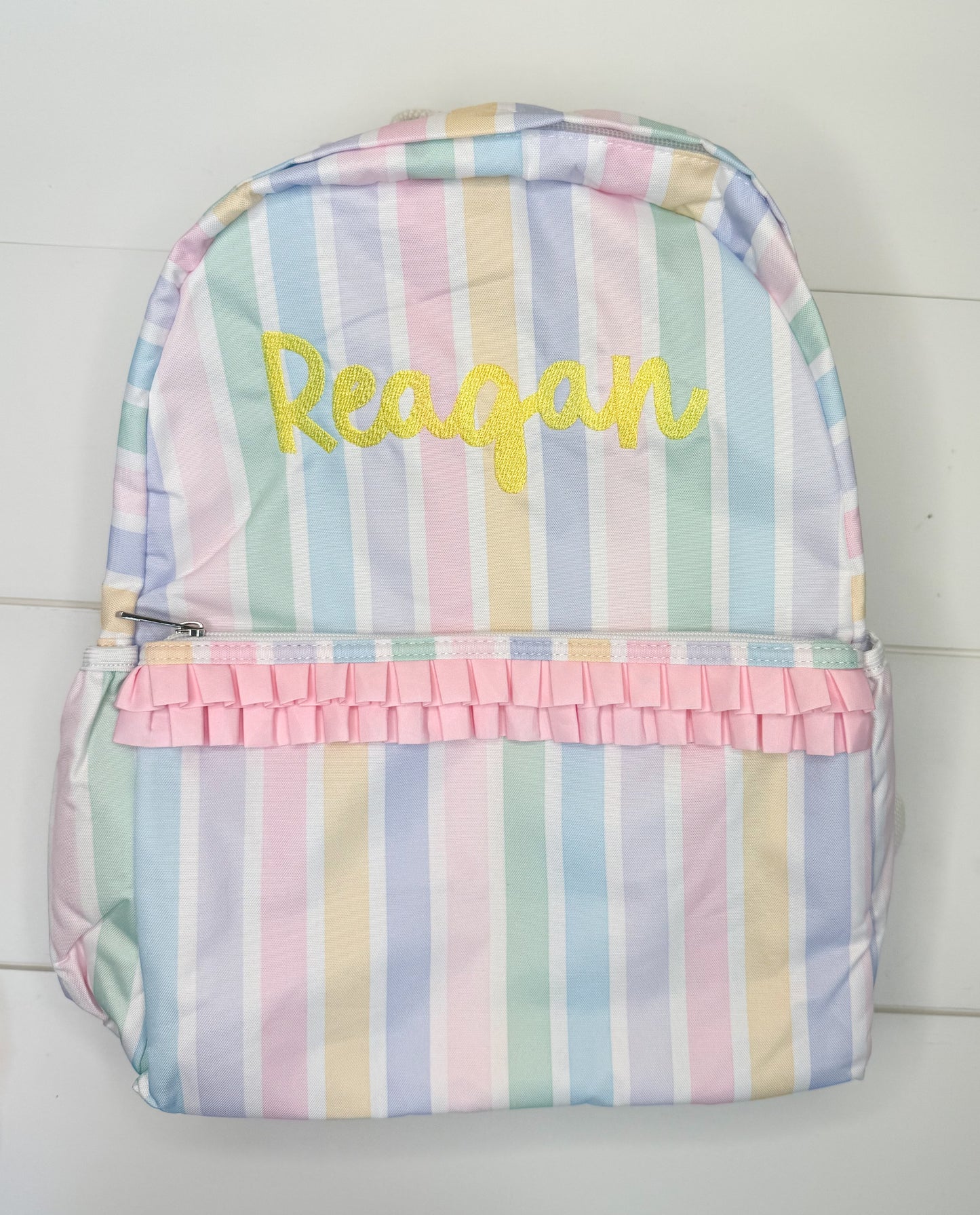 Monogrammed Rainbow Backpack