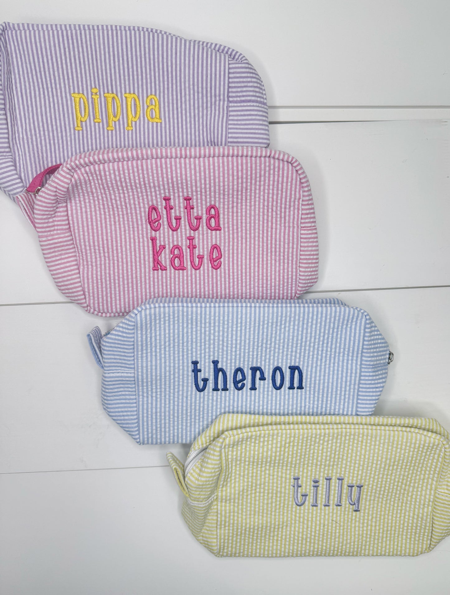 Seersucker Everything Bags