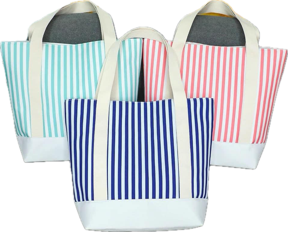 Monogrammed Canvas Beach Bag