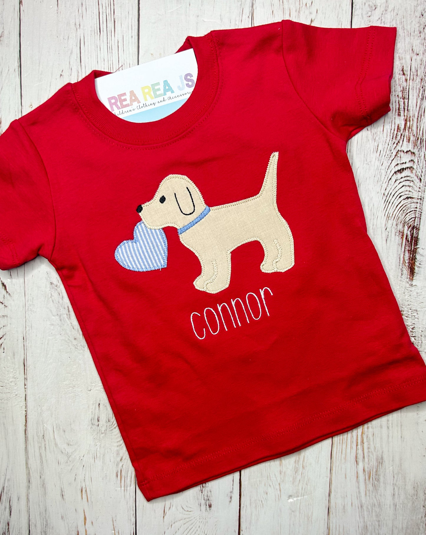 Puppy with Heart Shirt