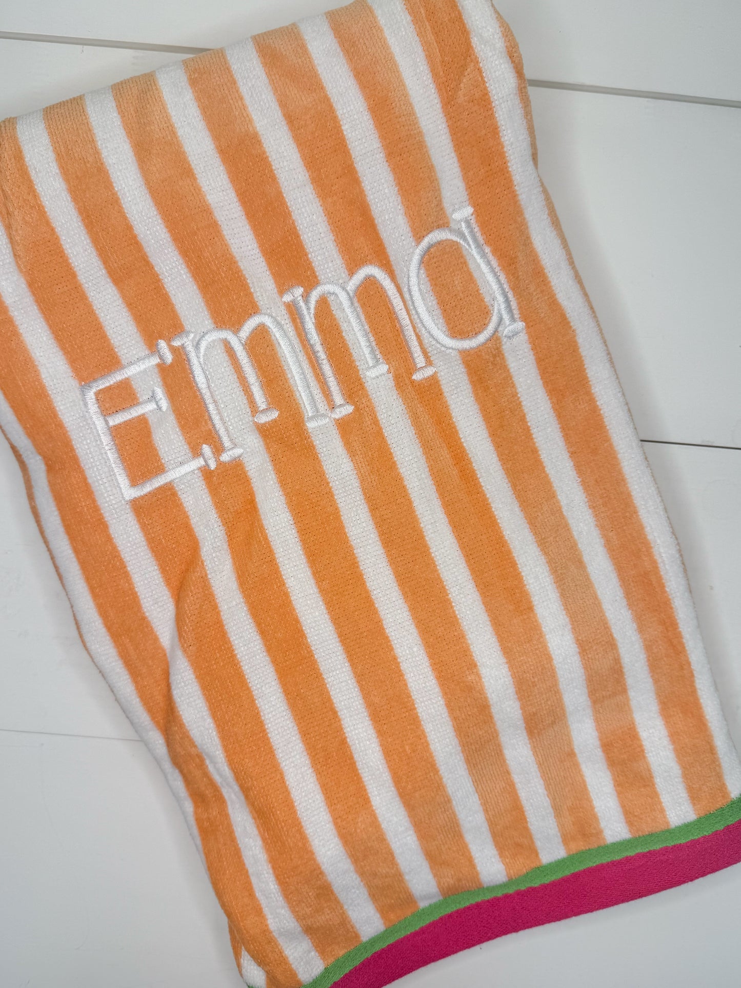 Emma Yellow Striped Towel