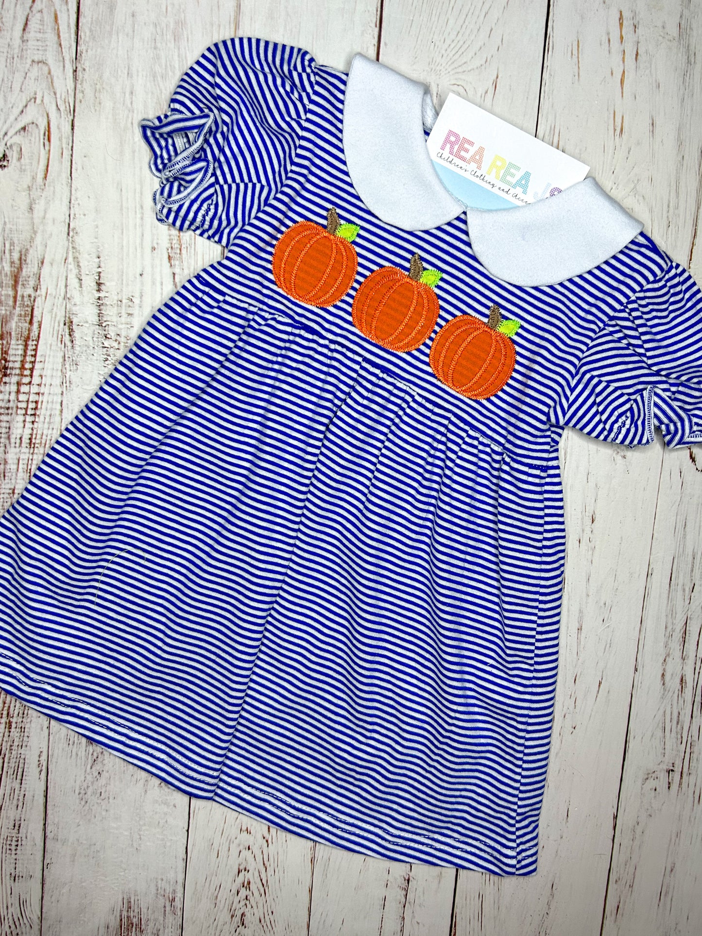 Three Pumpkins Striped Shirt or Dress