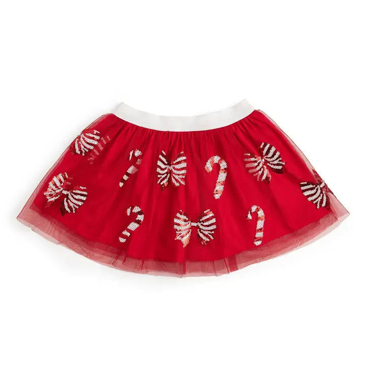 Red Candy Cane and Bow Tutu