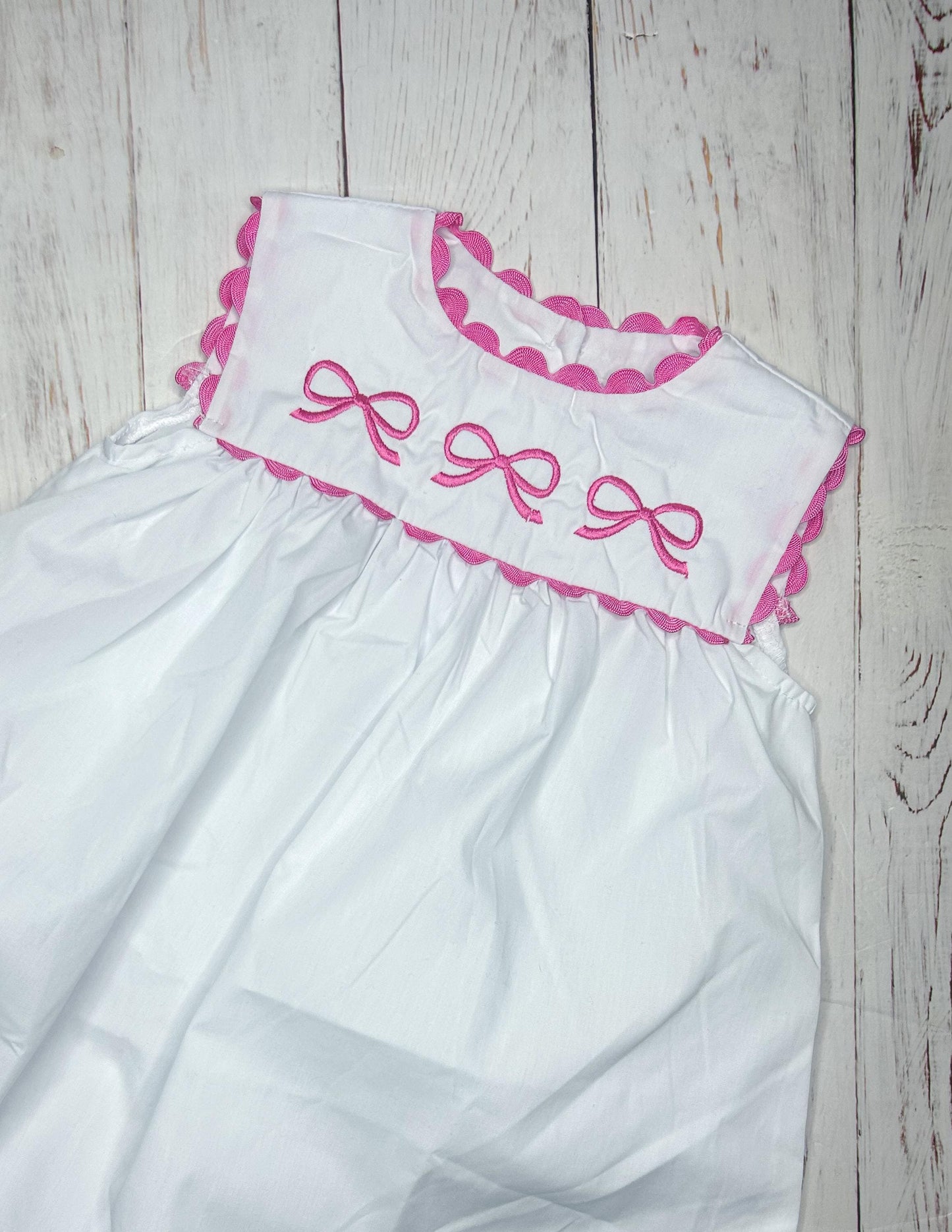 Bow Trio Dress or Piped Trim Bubble