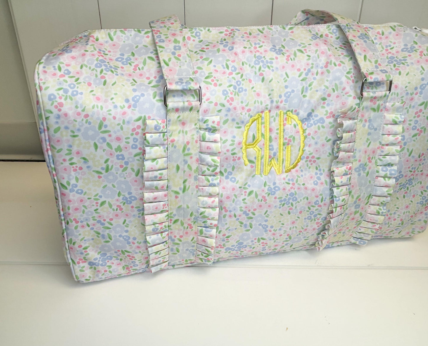 Nylon Monogrammed Weekender Bag