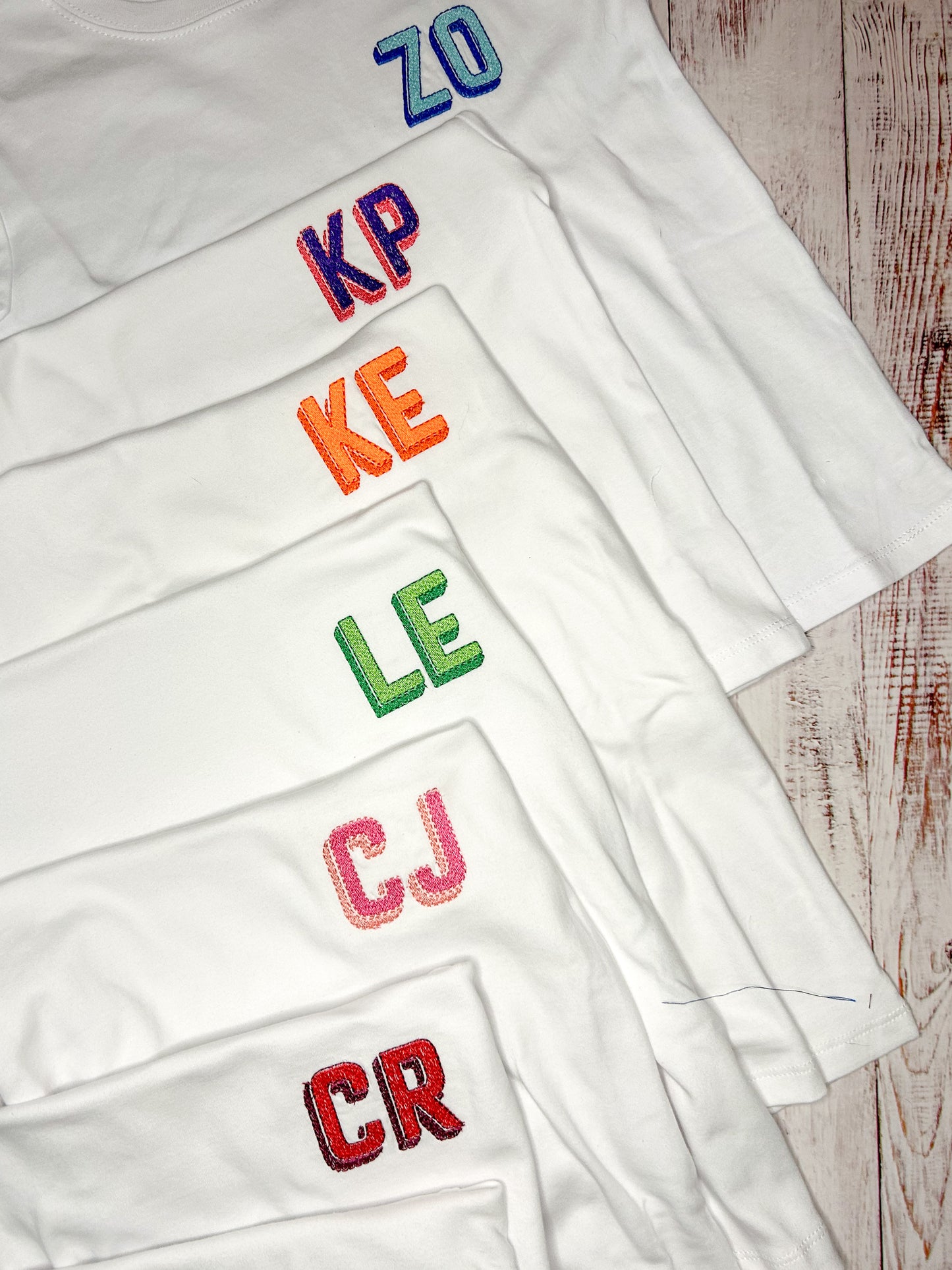 Shadow Block Initials Shirt