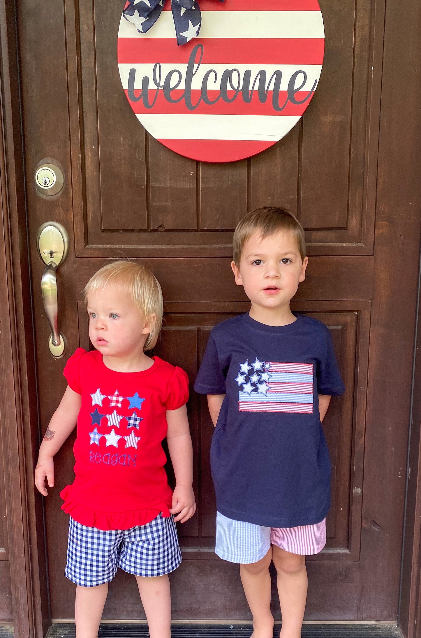 Patriotic USA Stars Top