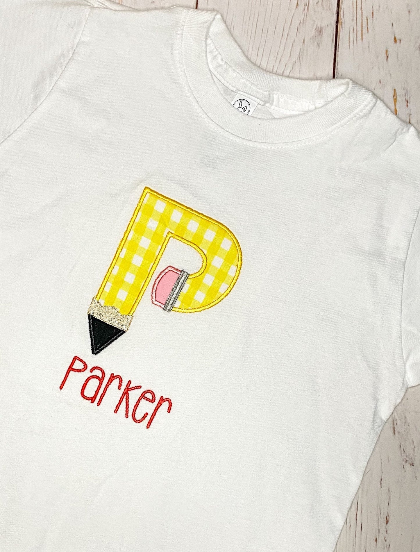 Pencil Initial Shirt
