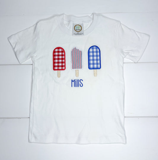 Mills White Popsicle Trio Shirt 3T
