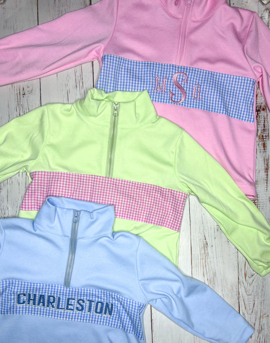 Quarter Zip Colorful Pullovers