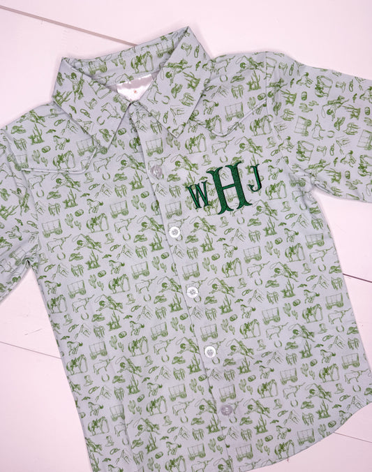 Rodeo Toile Button Down