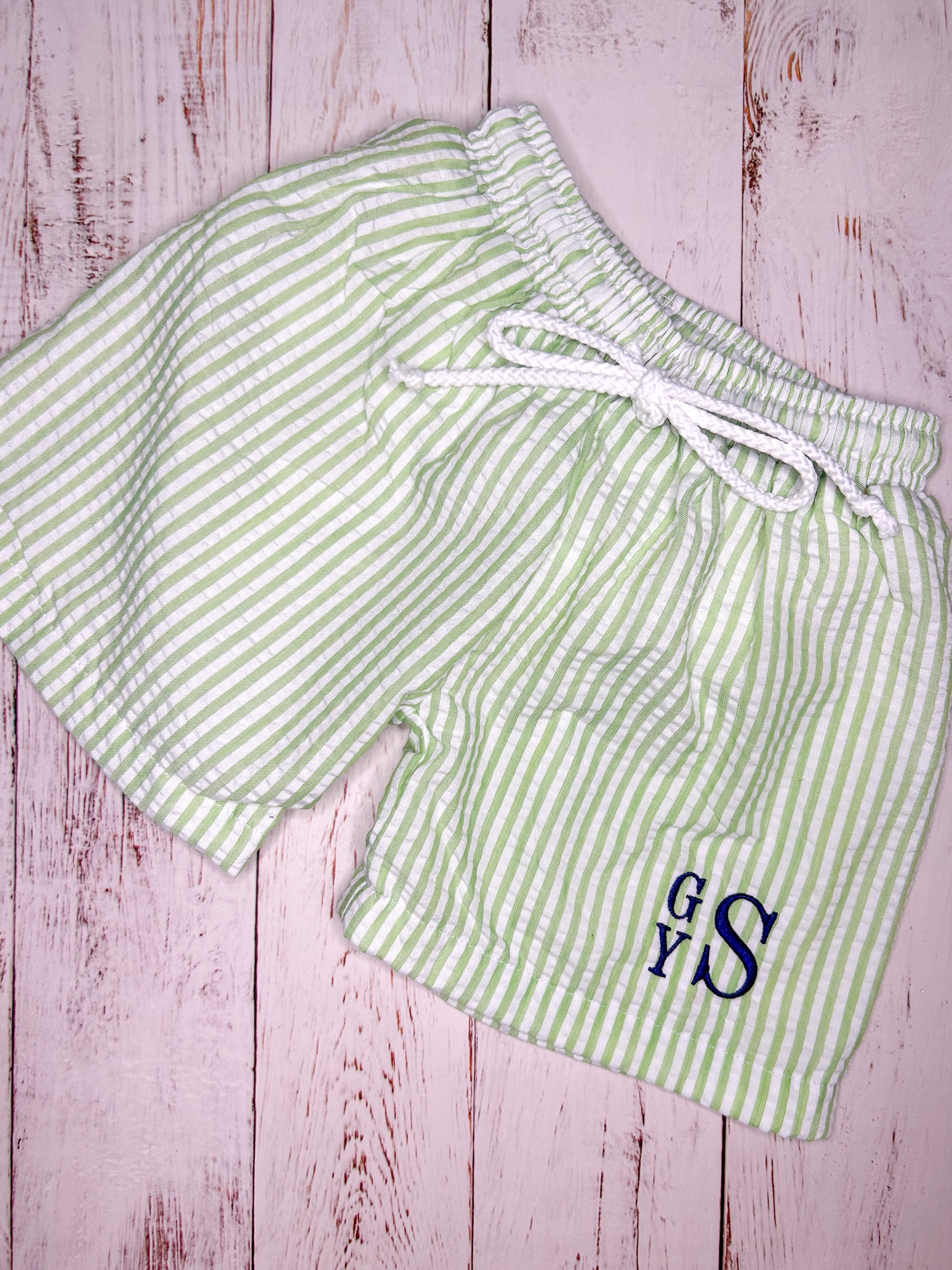 Vive La Fete Sailfish Embroidered Seersucker Boys Bathing Suit main image 1