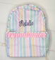 Monogrammed Rainbow Backpack