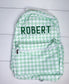 Monogrammed Gingham Nylon Backpack