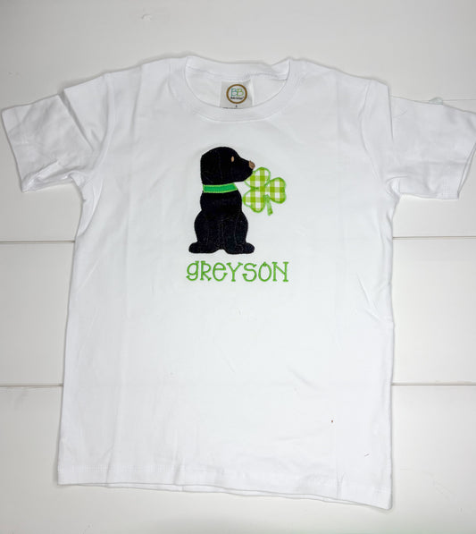 Greyson White with Black Dog St. Patricks Day Puppy 8 - Imperfect