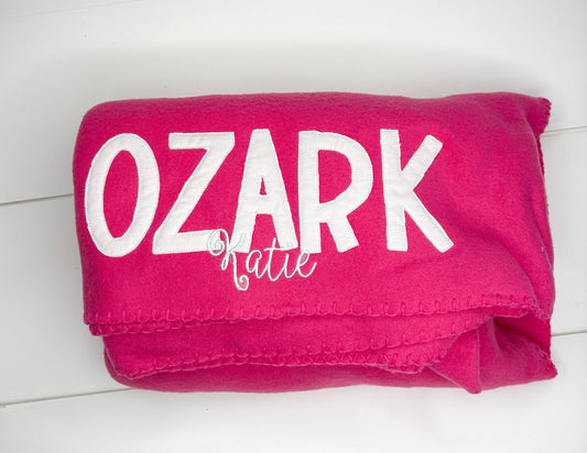 Ozark, Katie Pink Letters Camp Blanket