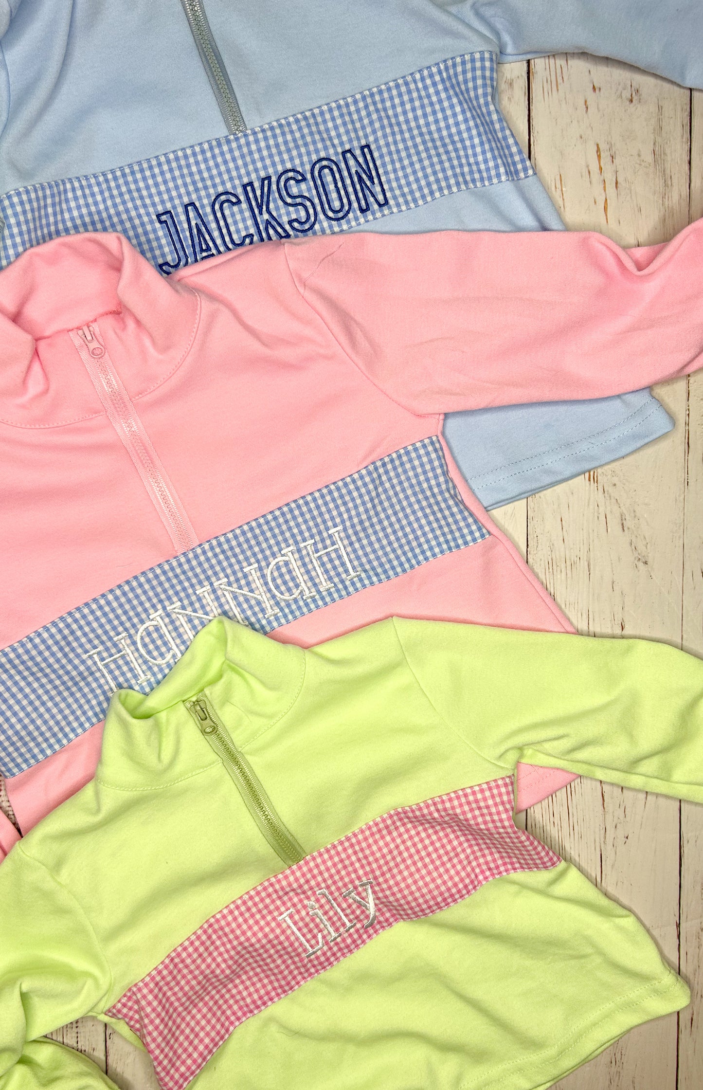 Quarter Zip Colorful Pullovers