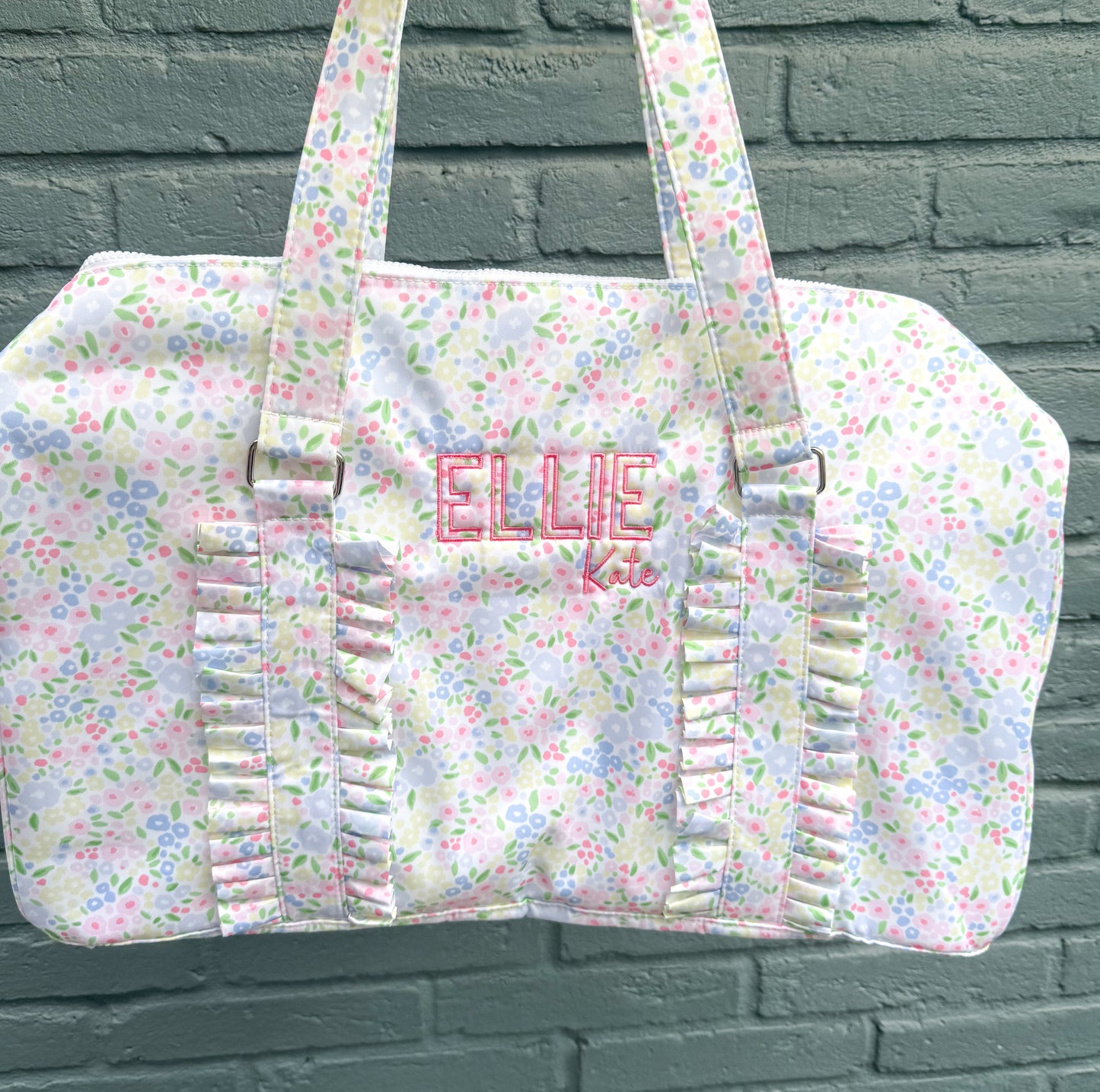 Nylon Monogrammed Weekender Bag