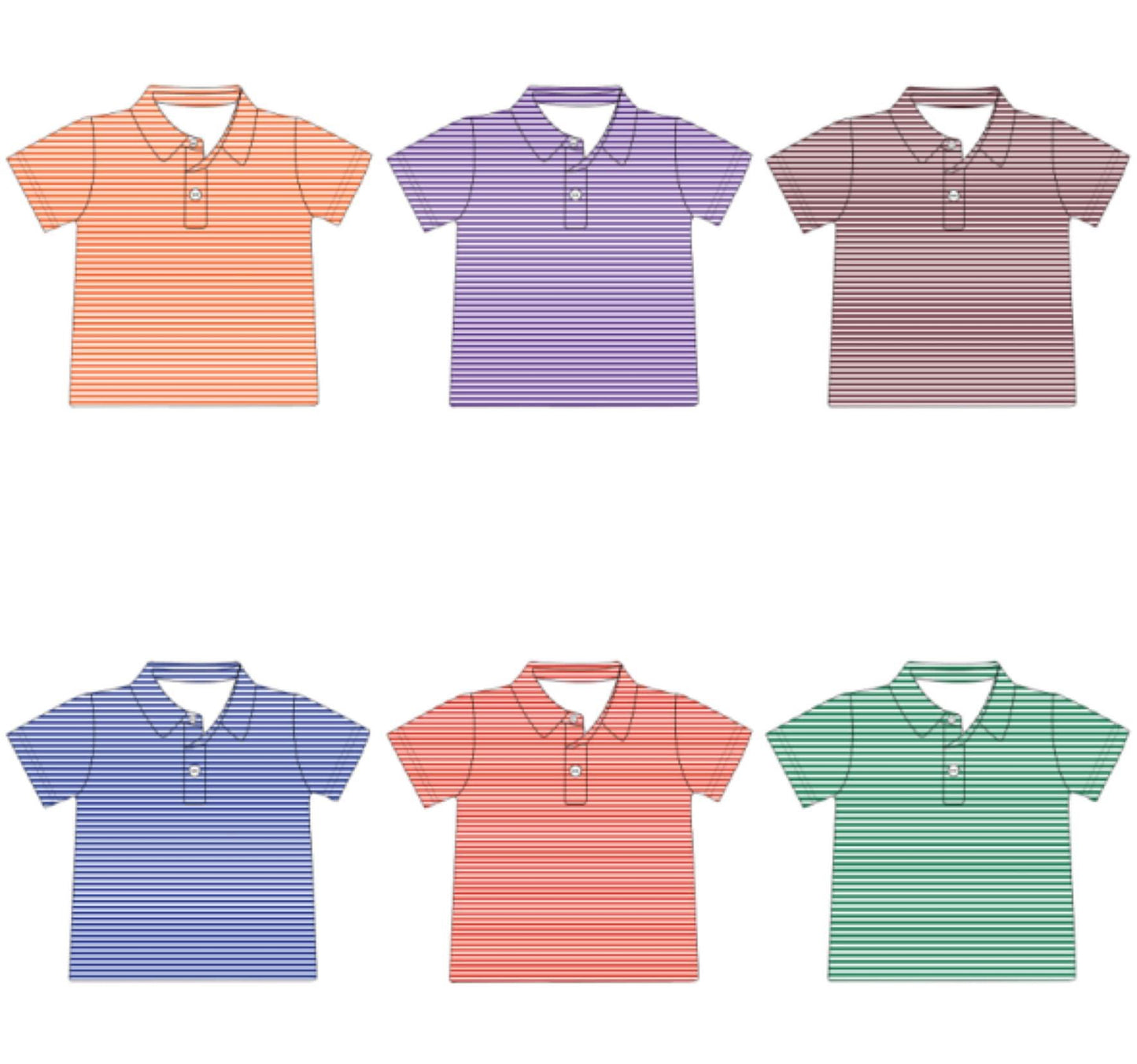 Striped Gameday Polo