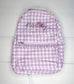 Monogrammed Gingham Nylon Backpack
