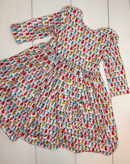 Christmas Lights Twirl Dress