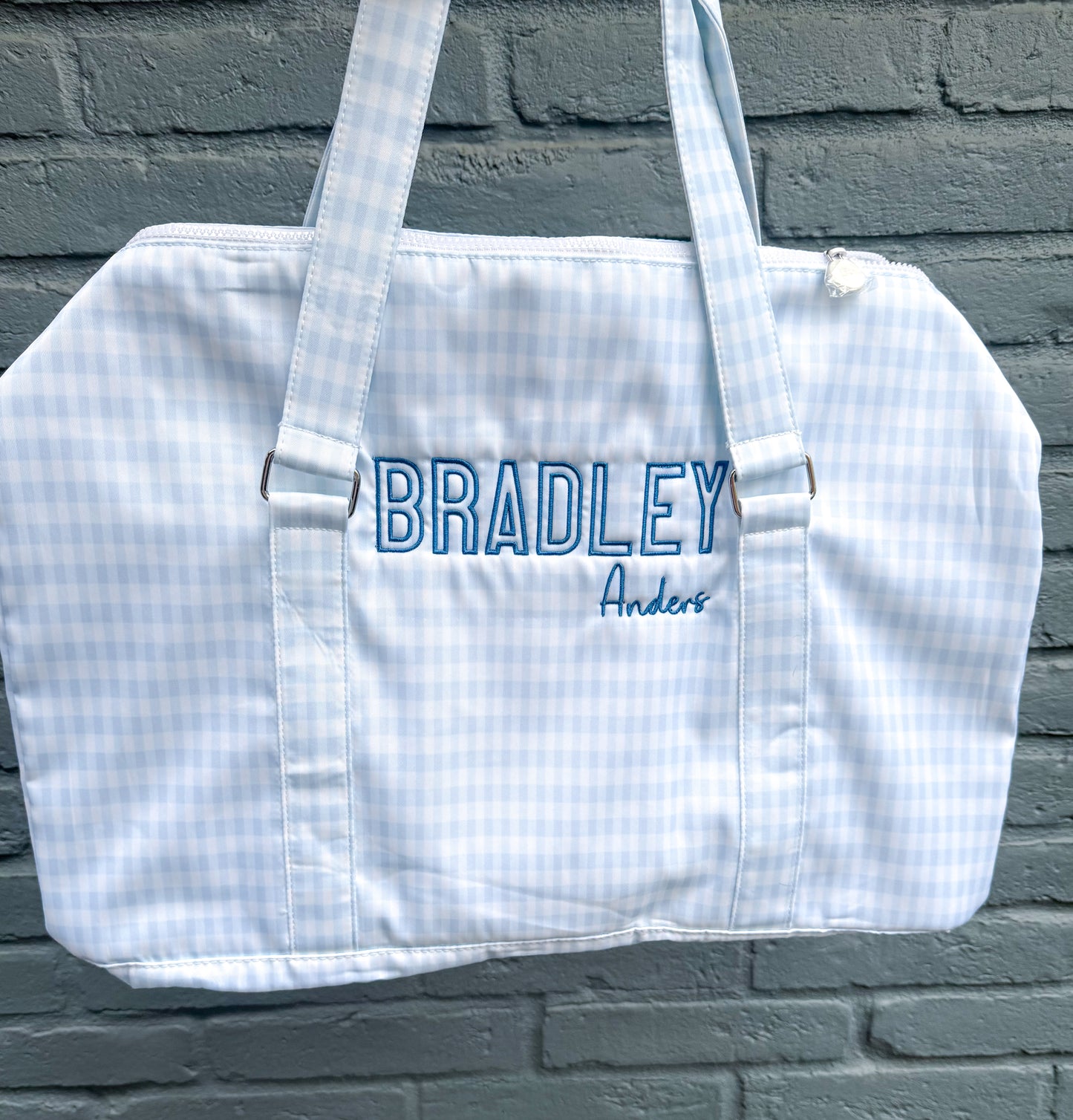 Nylon Monogrammed Weekender Bag