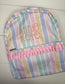 Monogrammed Rainbow Backpack