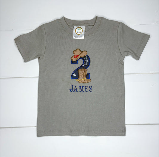 James Gray Rodeo Birthday Shirt 3T