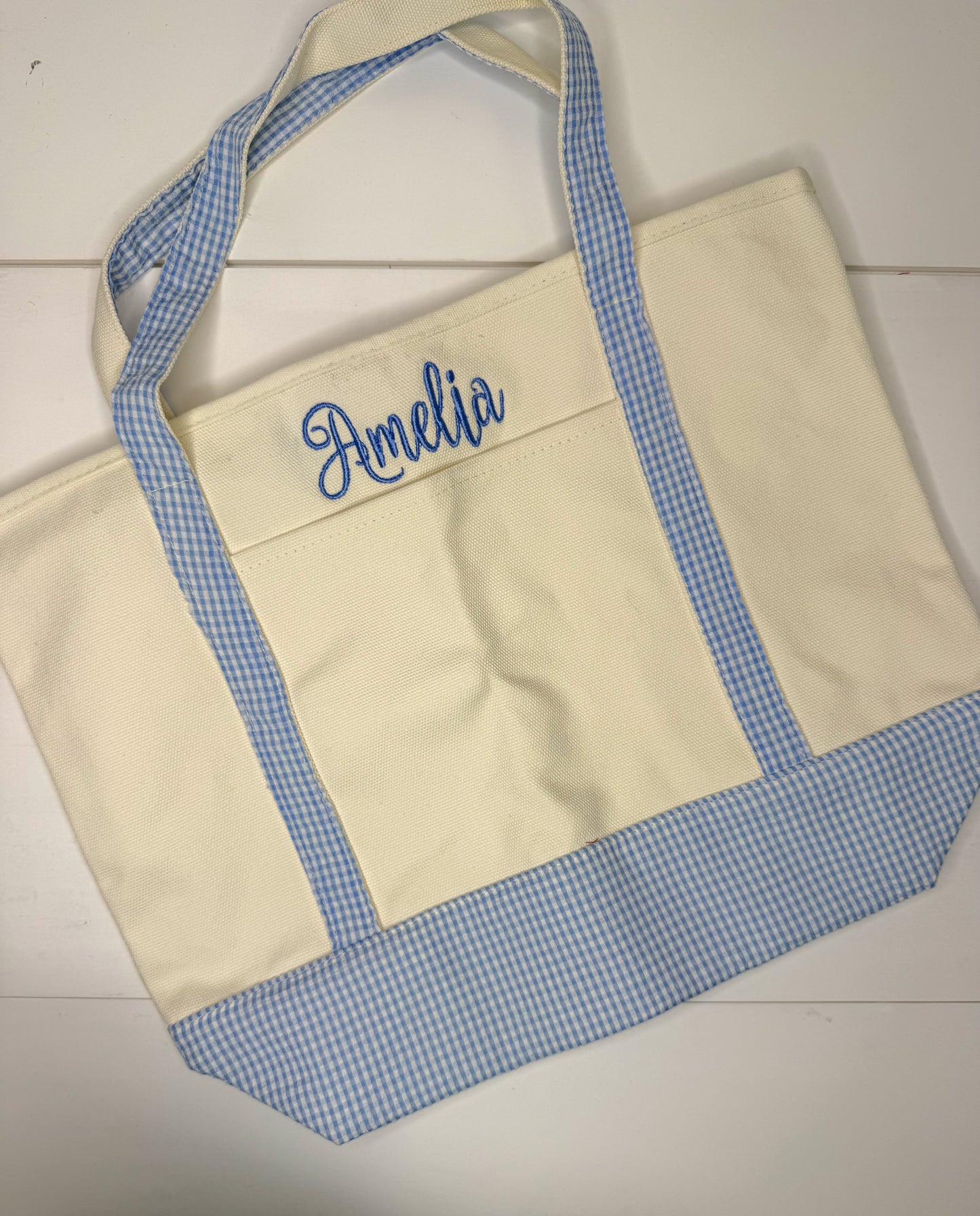 Amelia Gingham Tote