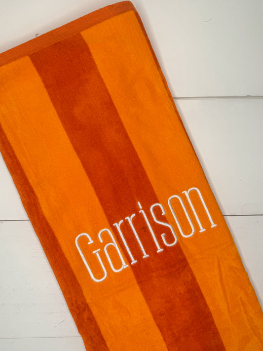 Garrison Orange Striped Towel- Imperfect