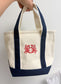 Summer Canvas Zippered Mini Tote Bag