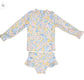 Girls Rash Guard Two Piece Swim Suit
