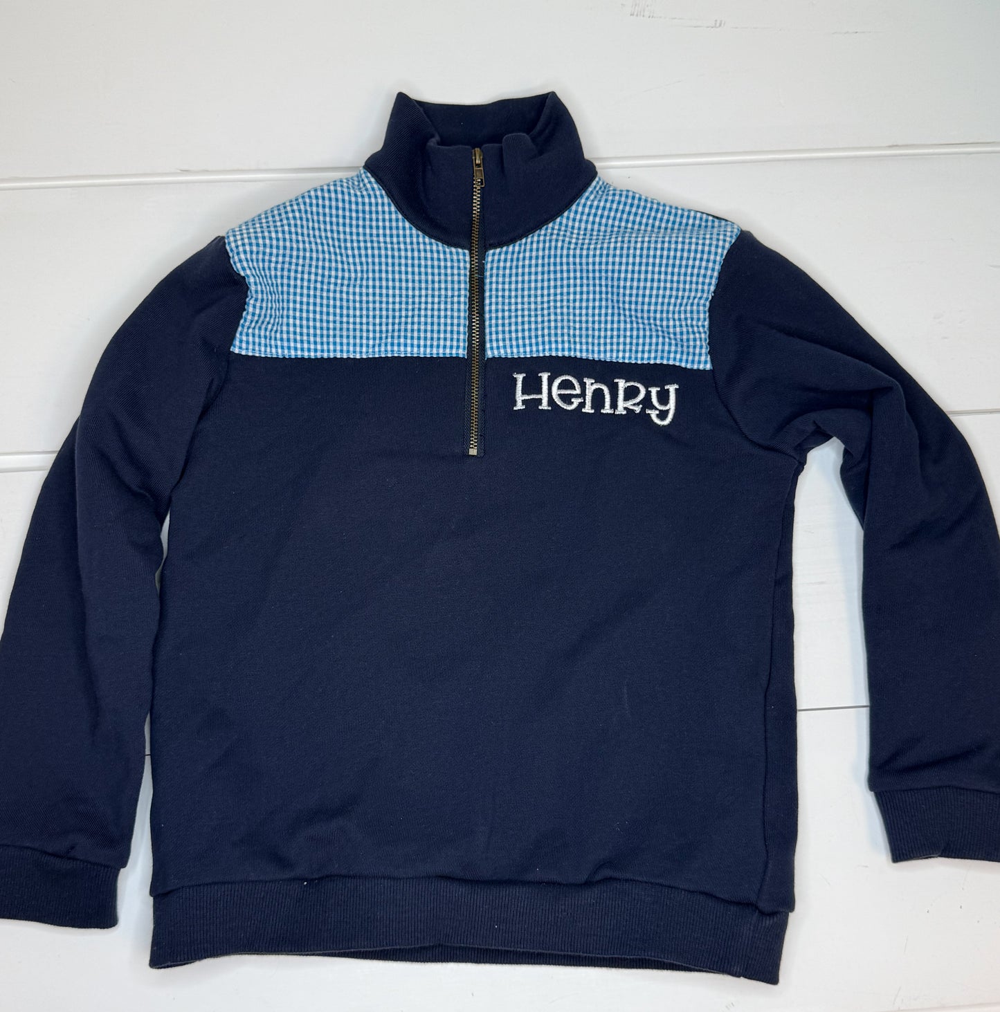 Navy Quarter Zip Pullover