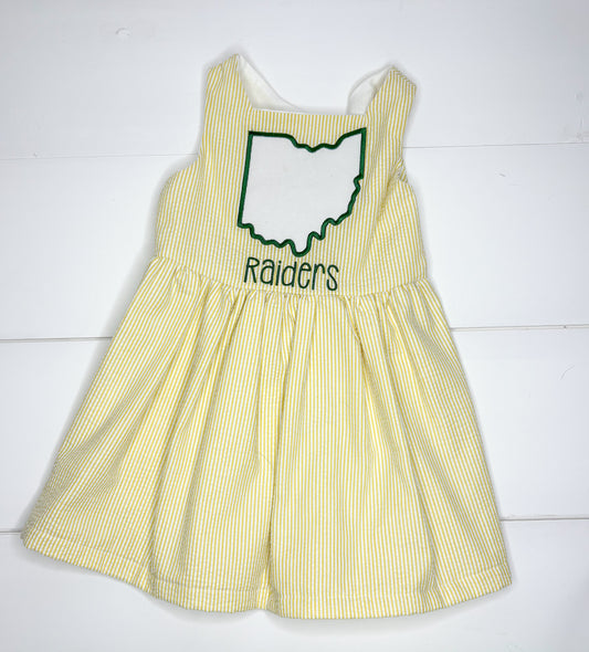 Ohio Raiders Yellow with Green Ohio Gameday State Dress
