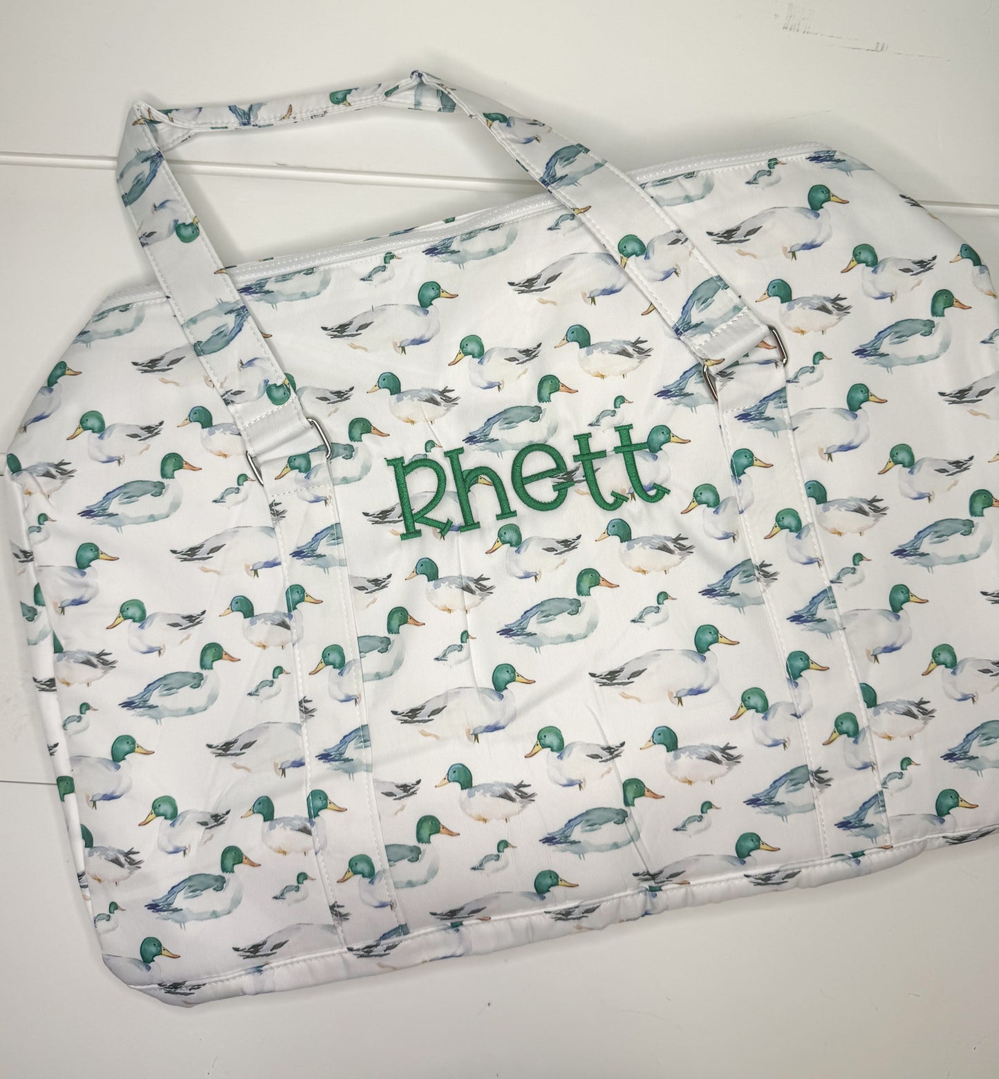 Nylon Monogrammed Weekender Bag