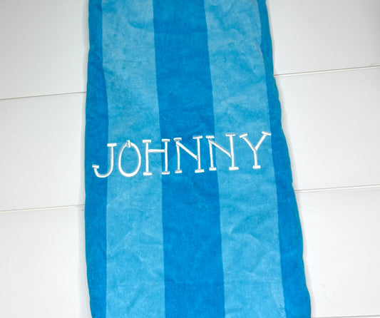 Johnny Blue Striped Towel
