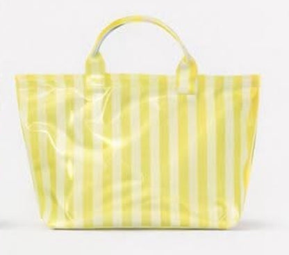 Striped Wipeable Tote