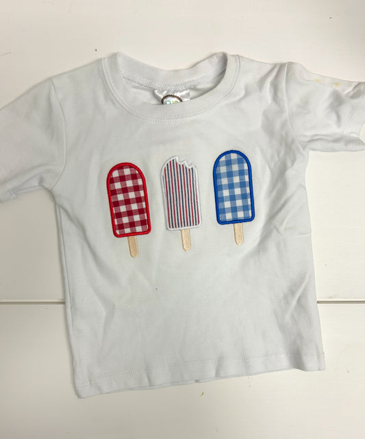 White Popsicle Trio Shirt - Imperfect 18M