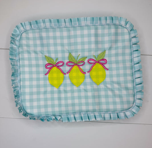 Lemon Nylon Cosmetic Bag